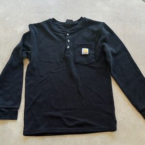 Carhartt Kids Black Long Sleeve Henley